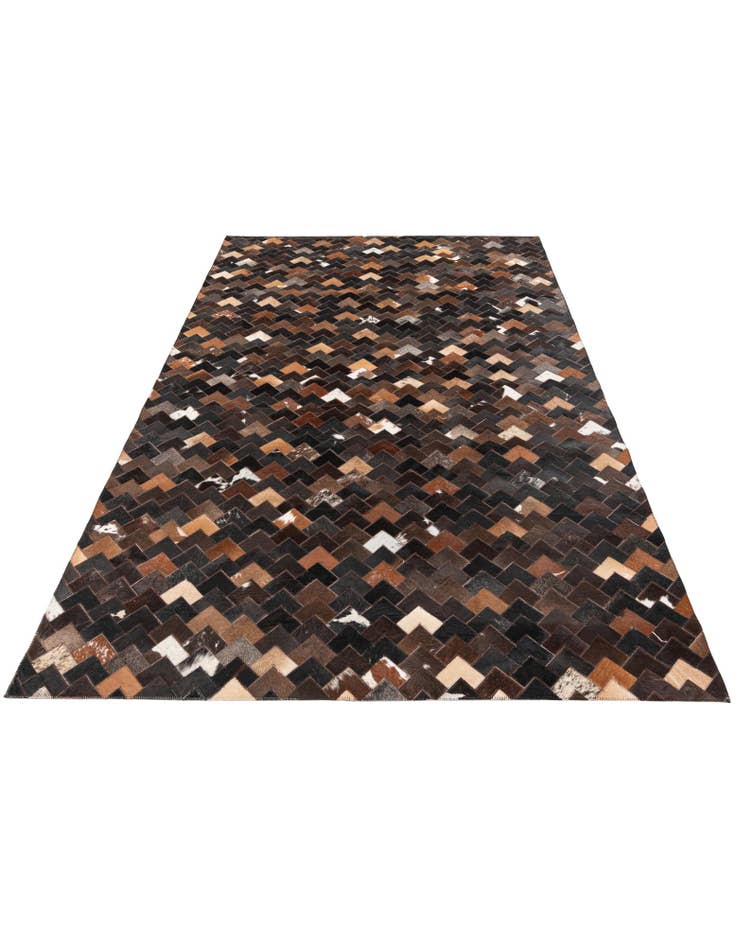 Detail image of 5' x 7' 11 Cowhide Stocks Rug