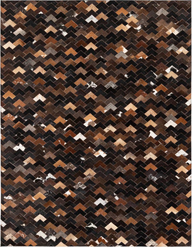 Detail image of 5' x 7' 11 Cowhide Stocks Rug