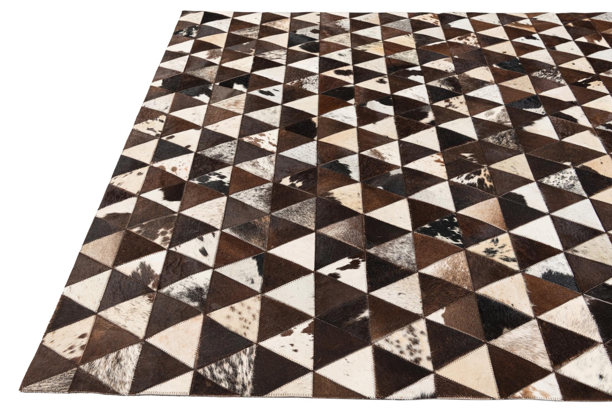 5' x 8' Cowhide Stocks Rug