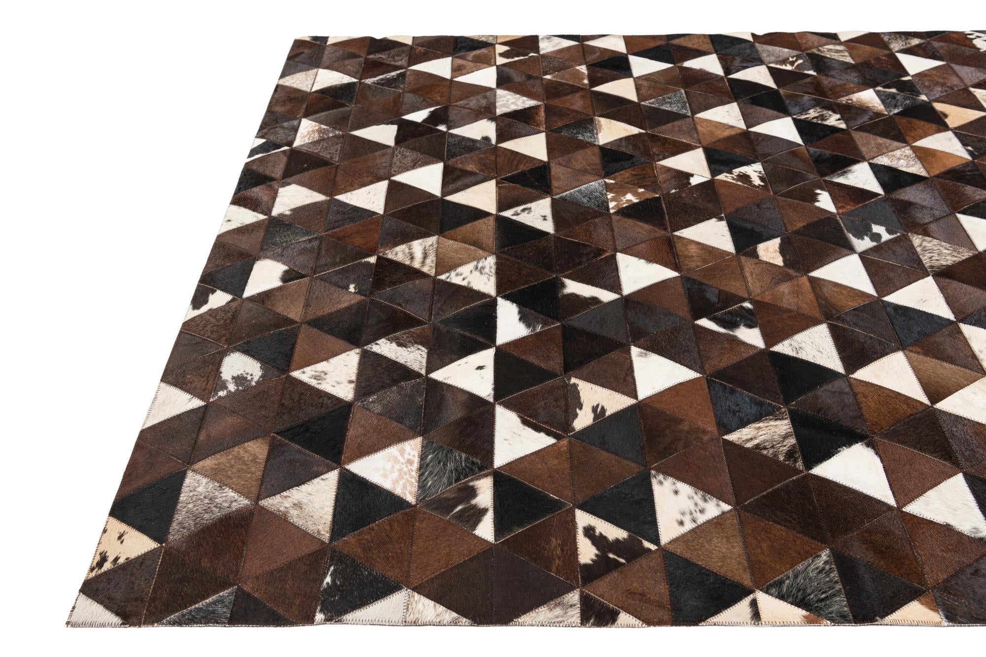 5' x 8' 1 Cowhide Stocks Rug