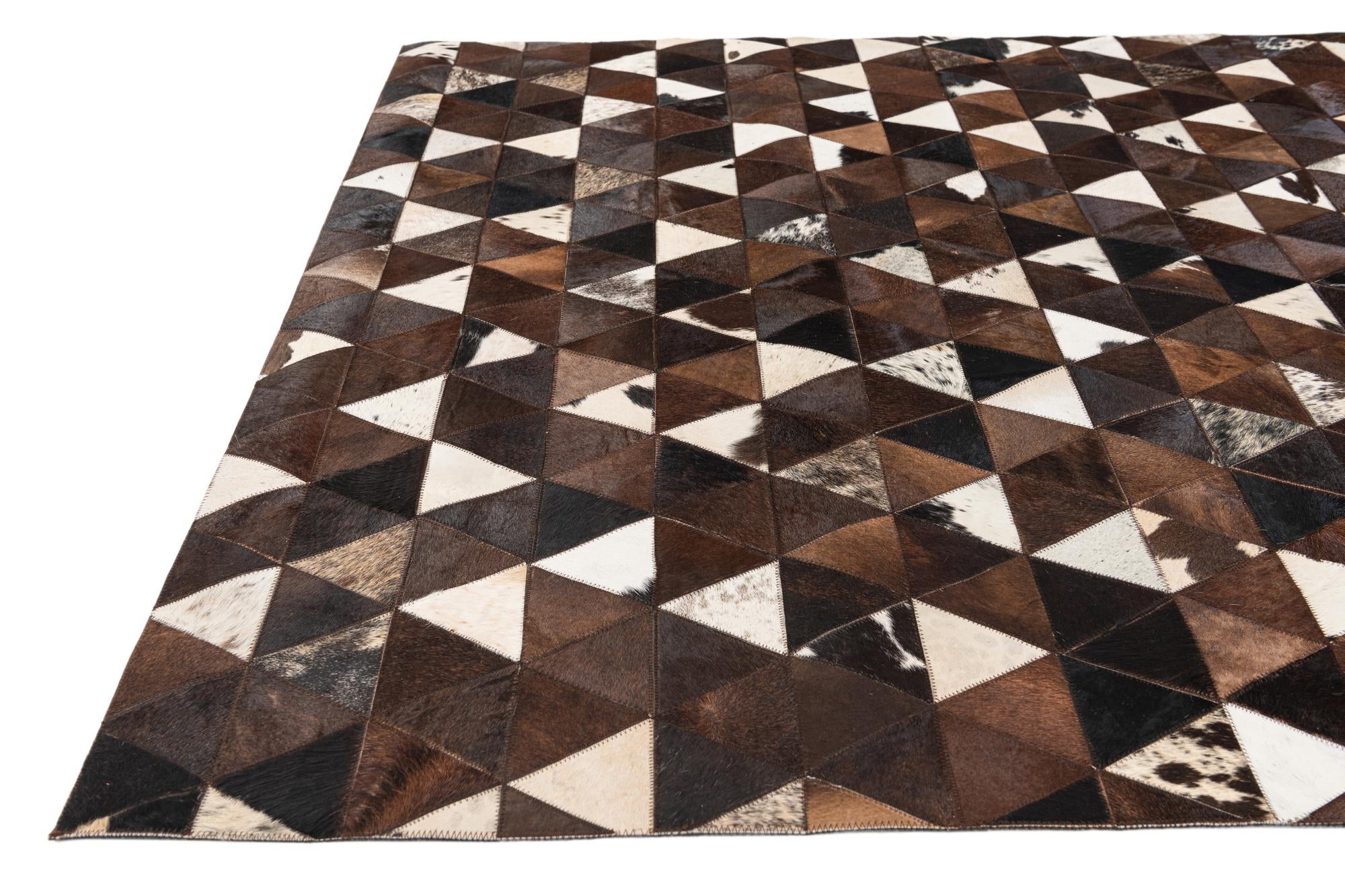 5' x 8' Cowhide Stocks Rug