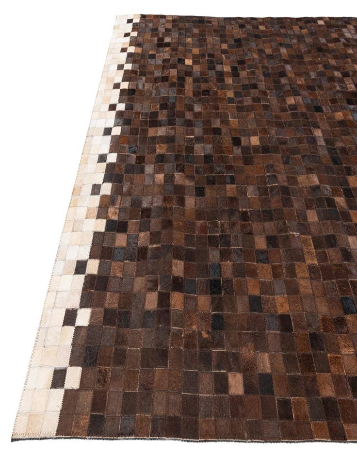 Detail image of 5' x 7' 11 Cowhide Stocks Rug