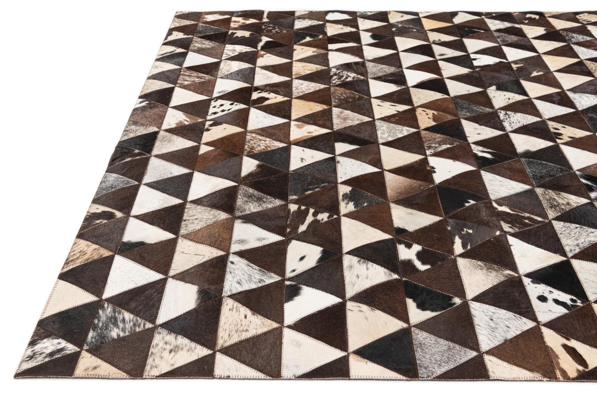 4' 11 x 8' Cowhide Stocks Rug