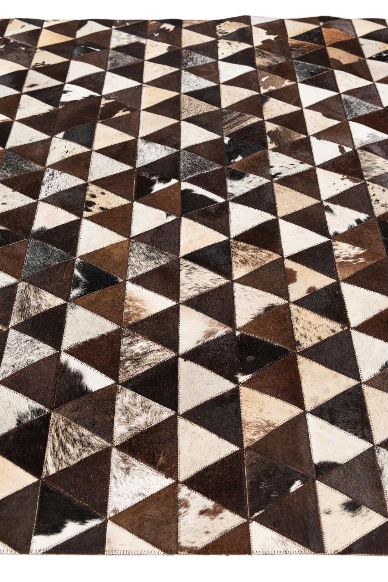 4' 11 x 8' Cowhide Stocks Rug
