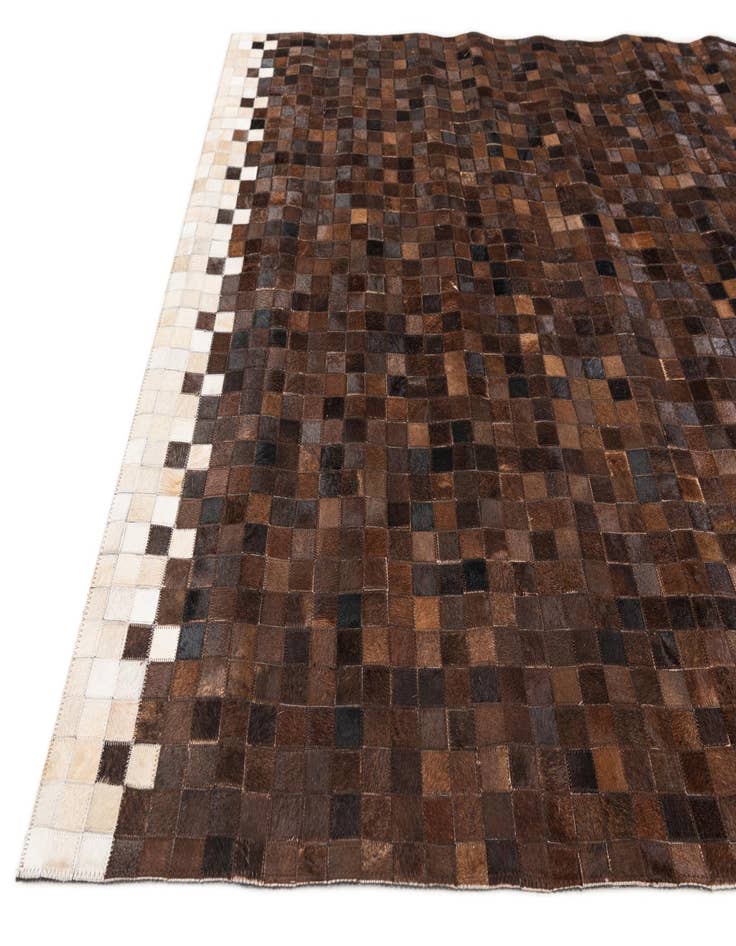 Detail image of 5' 1 x 7' 10 Cowhide Stocks Rug