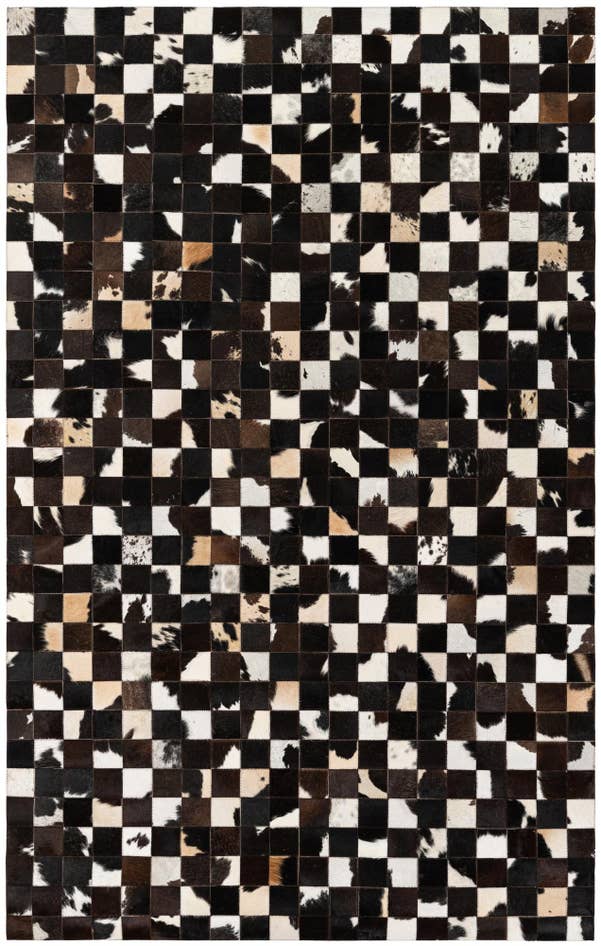 Detail image of 5' x 7' 11 Cowhide Stocks Rug