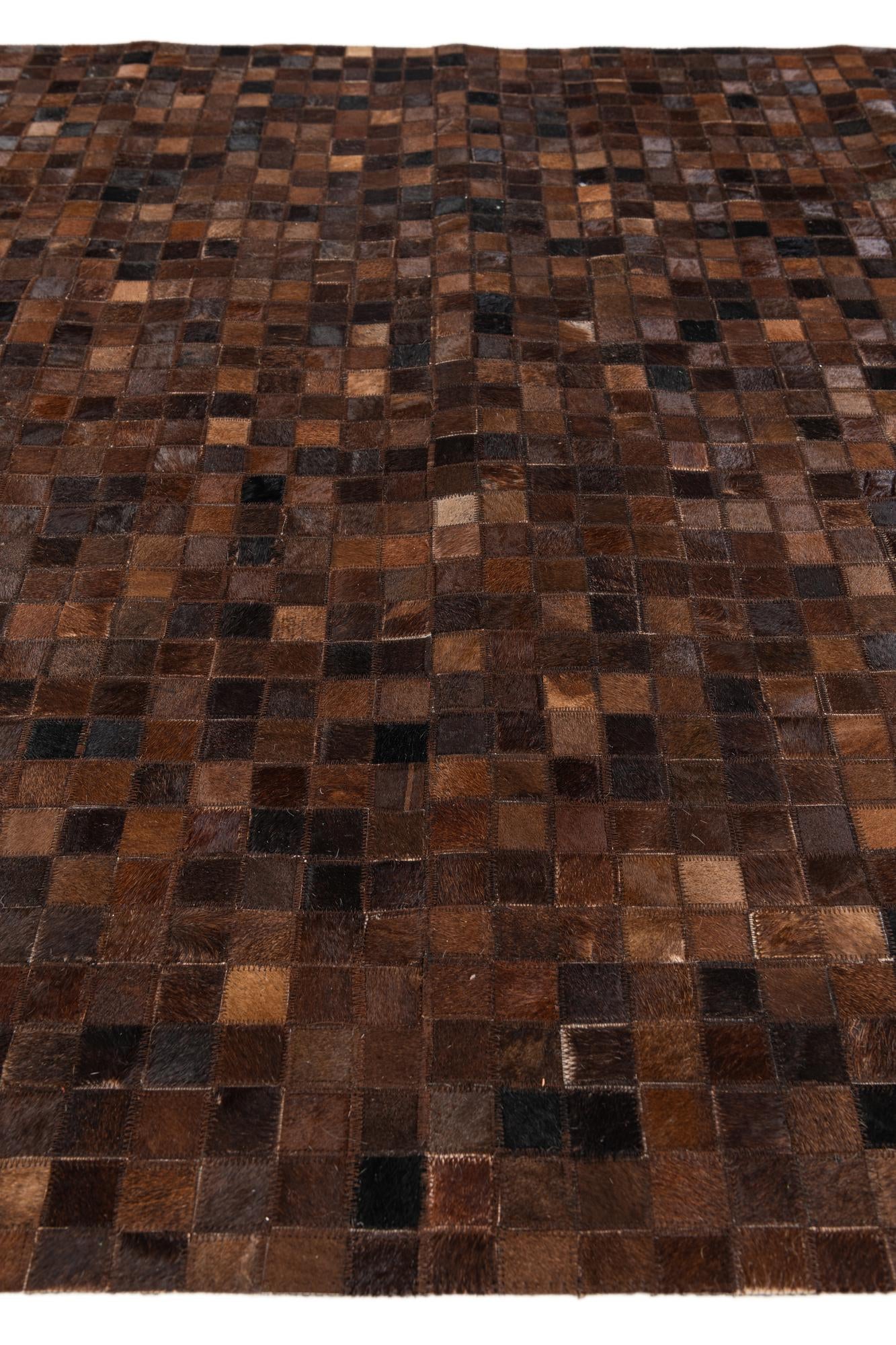 5' 1 x 8' Cowhide Stocks Rug