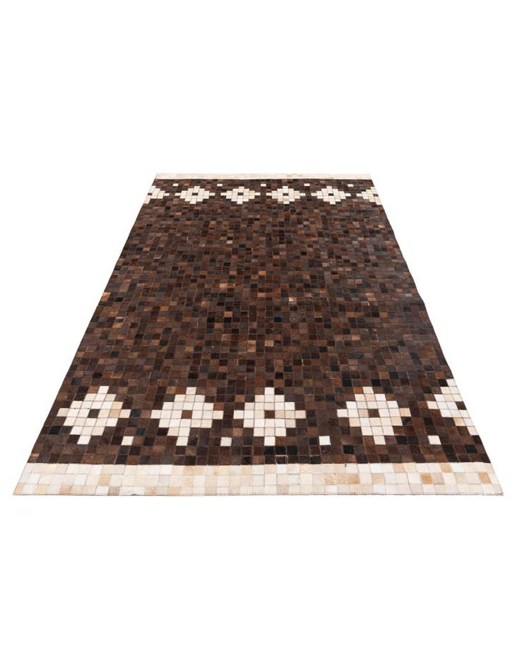 Detail image of 5' 1 x 8' 1 Cowhide Stocks Rug