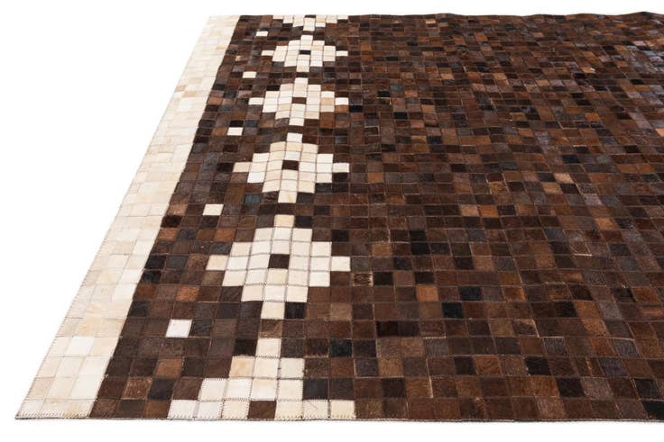 Detail image of 5' 1 x 8' 1 Cowhide Stocks Rug