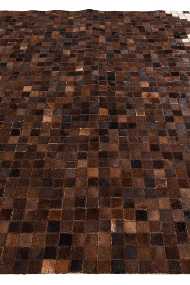 Detail image of 5' 1 x 8' 1 Cowhide Stocks Rug