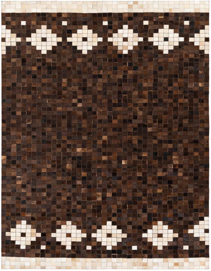 Detail image of 5' 1 x 8' 1 Cowhide Stocks Rug