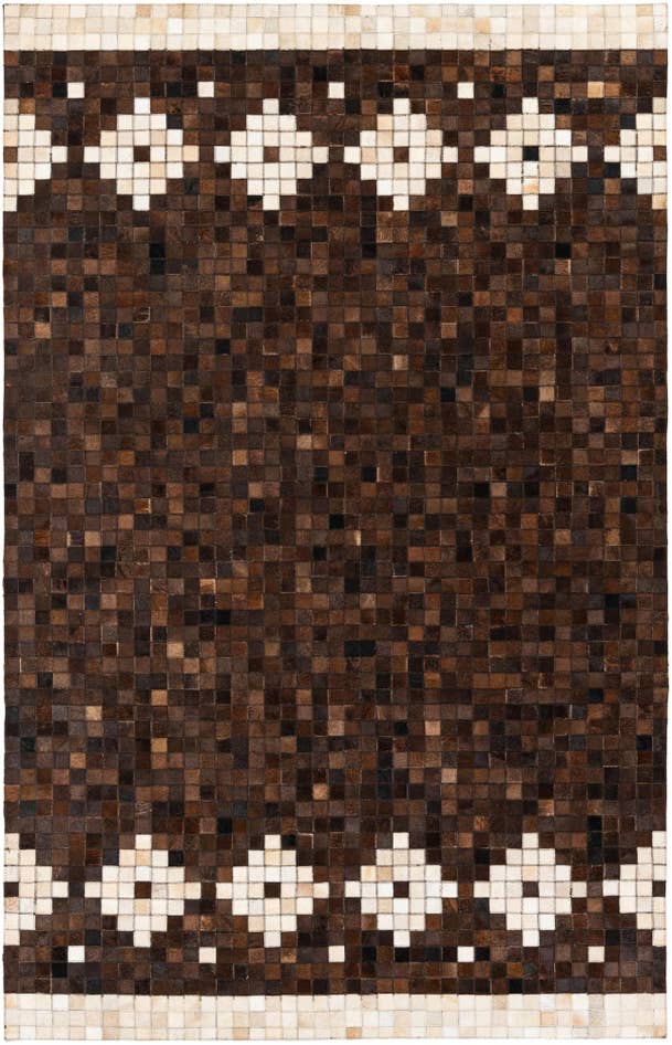 Detail image of 5' 1 x 8' Cowhide Stocks Rug
