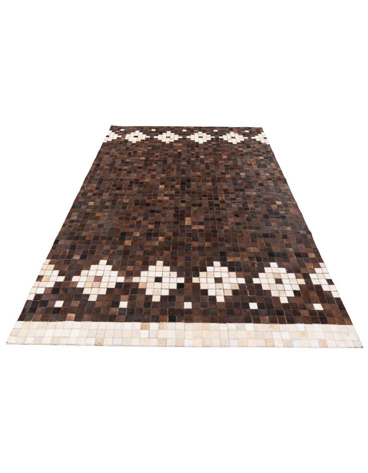 Detail image of 5' x 7' 11 Cowhide Stocks Rug