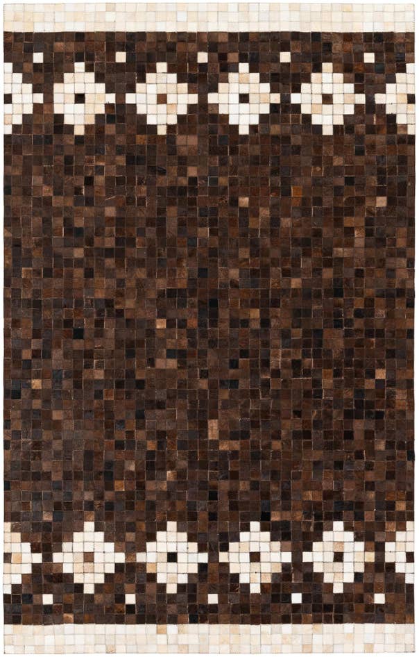 Detail image of 5' x 7' 11 Cowhide Stocks Rug