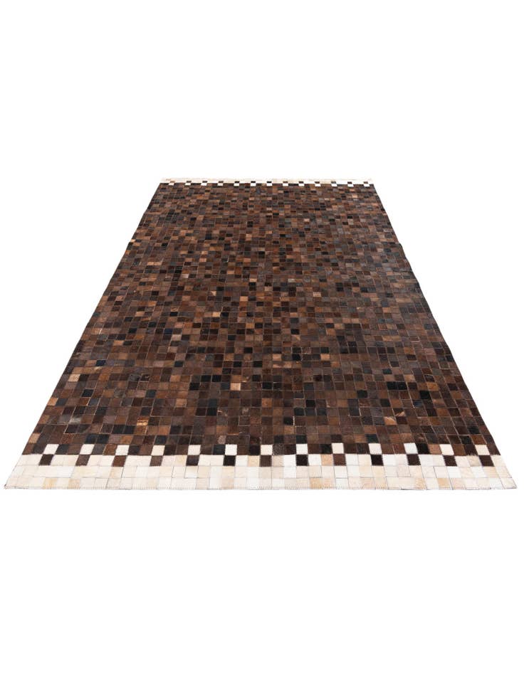 Detail image of 5' 1 x 8' 1 Cowhide Stocks Rug