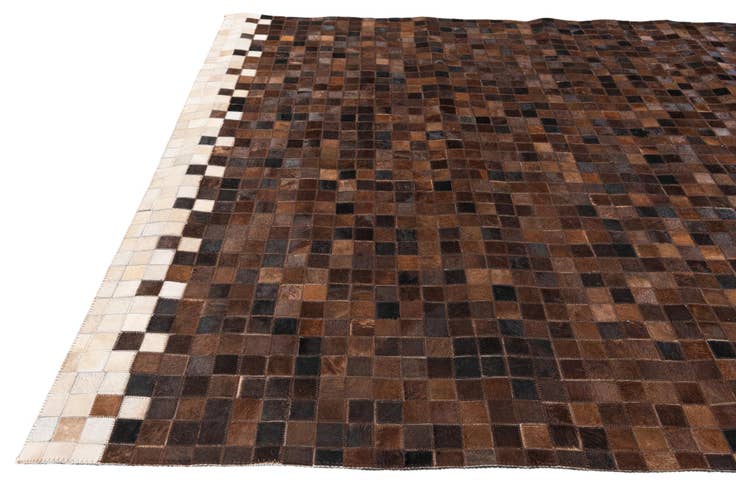 Detail image of 5' 1 x 8' 1 Cowhide Stocks Rug