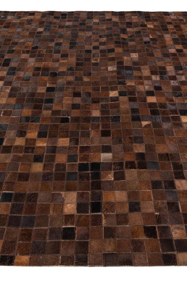 Detail image of 5' 1 x 8' 1 Cowhide Stocks Rug