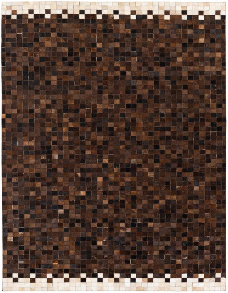 Detail image of 5' 1 x 8' 1 Cowhide Stocks Rug