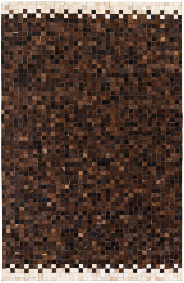 Detail image of 5' 1 x 8' 1 Cowhide Stocks Rug