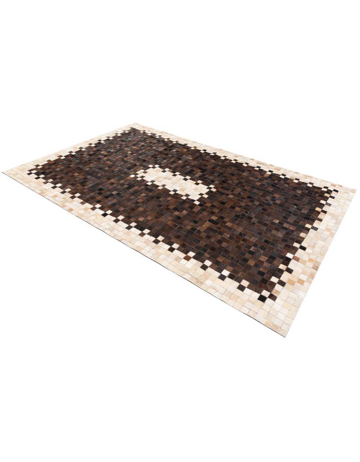 Detail image of 5' 2 x 7' 11 Cowhide Stocks Rug