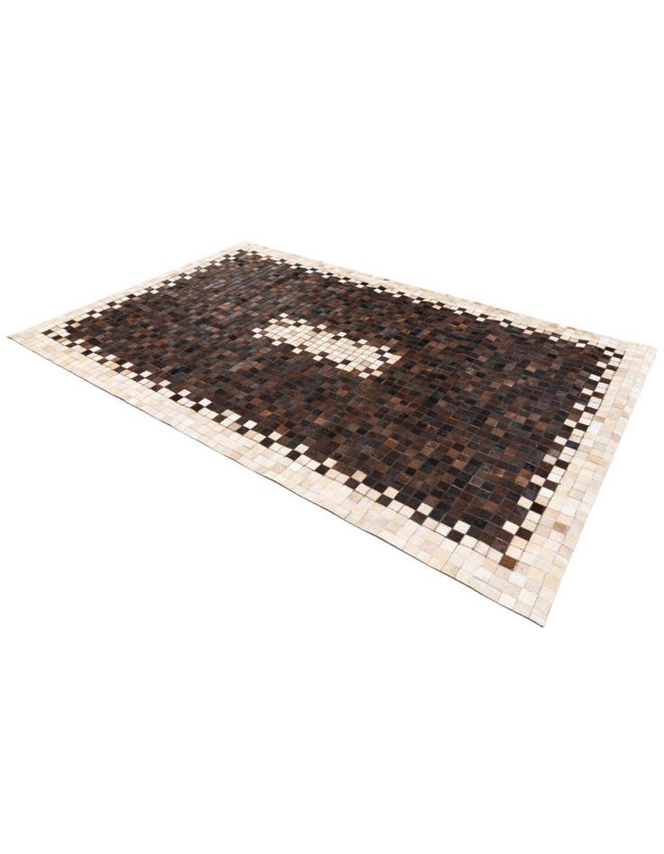Detail image of 5' 2 x 8' 1 Cowhide Stocks Rug