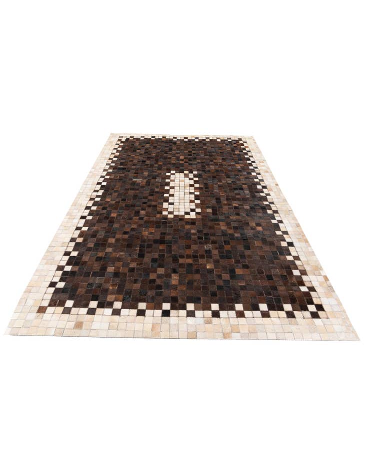 Detail image of 5' 2 x 8' 1 Cowhide Stocks Rug