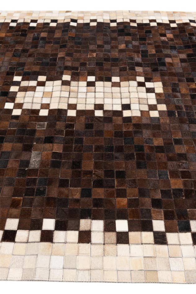 Detail image of 5' 2 x 8' 1 Cowhide Stocks Rug