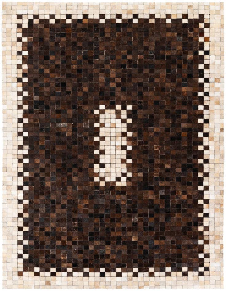 Detail image of 5' 2 x 8' 1 Cowhide Stocks Rug