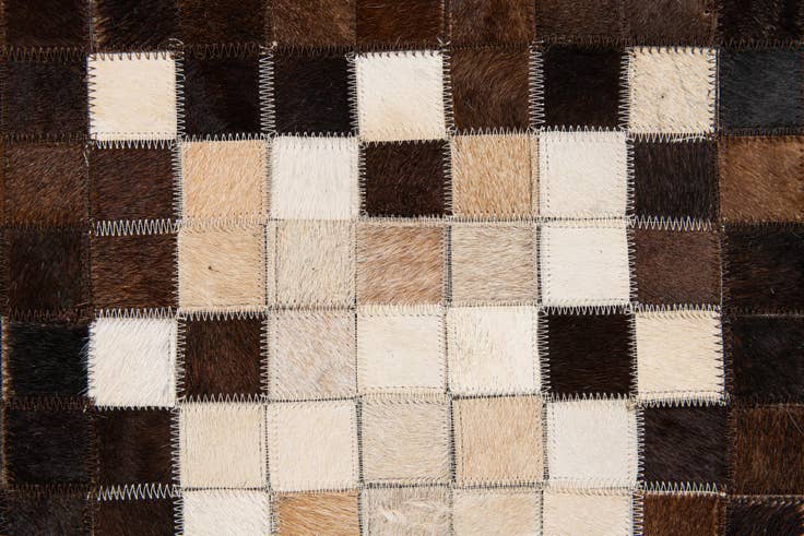Detail image of 5' 2 x 7' 11 Cowhide Stocks Rug