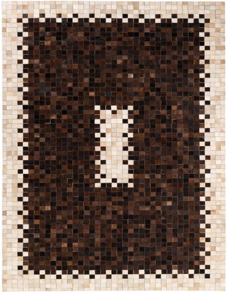 Detail image of 5' 2 x 7' 11 Cowhide Stocks Rug