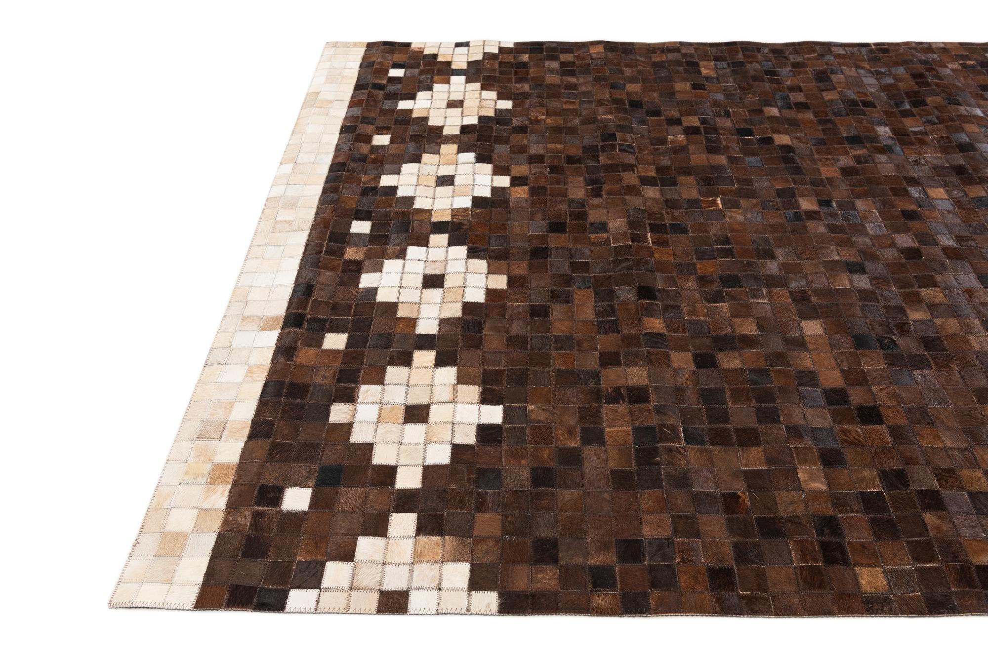 5' 1 x 8' Cowhide Stocks Rug