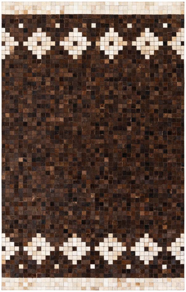 Detail image of 5' 1 x 8' Cowhide Stocks Rug