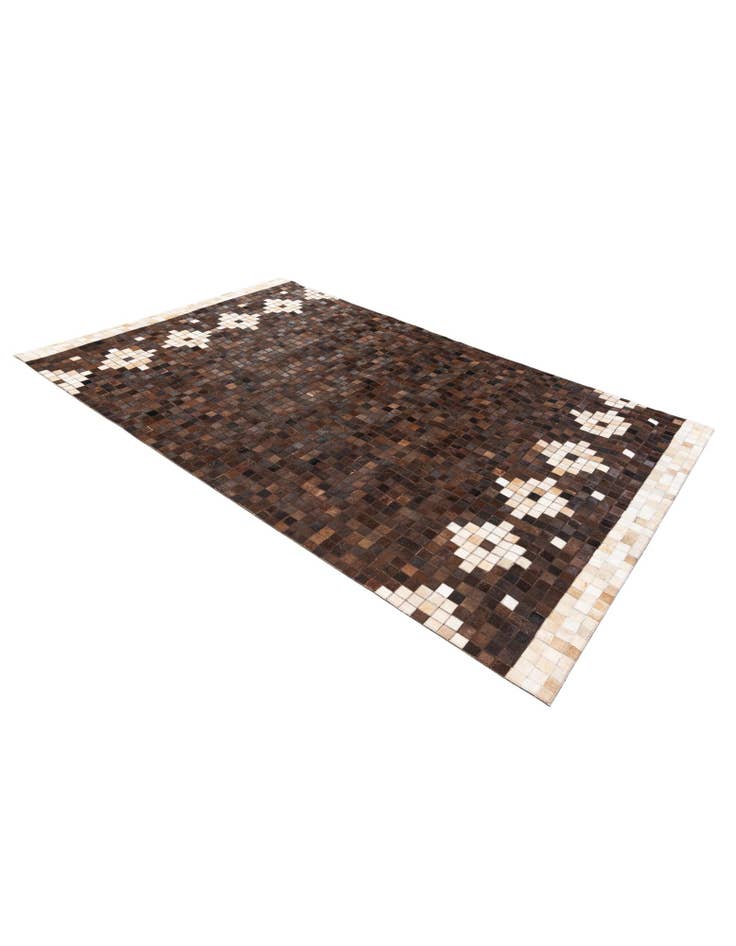 Detail image of 5' 2 x 8' Cowhide Stocks Rug