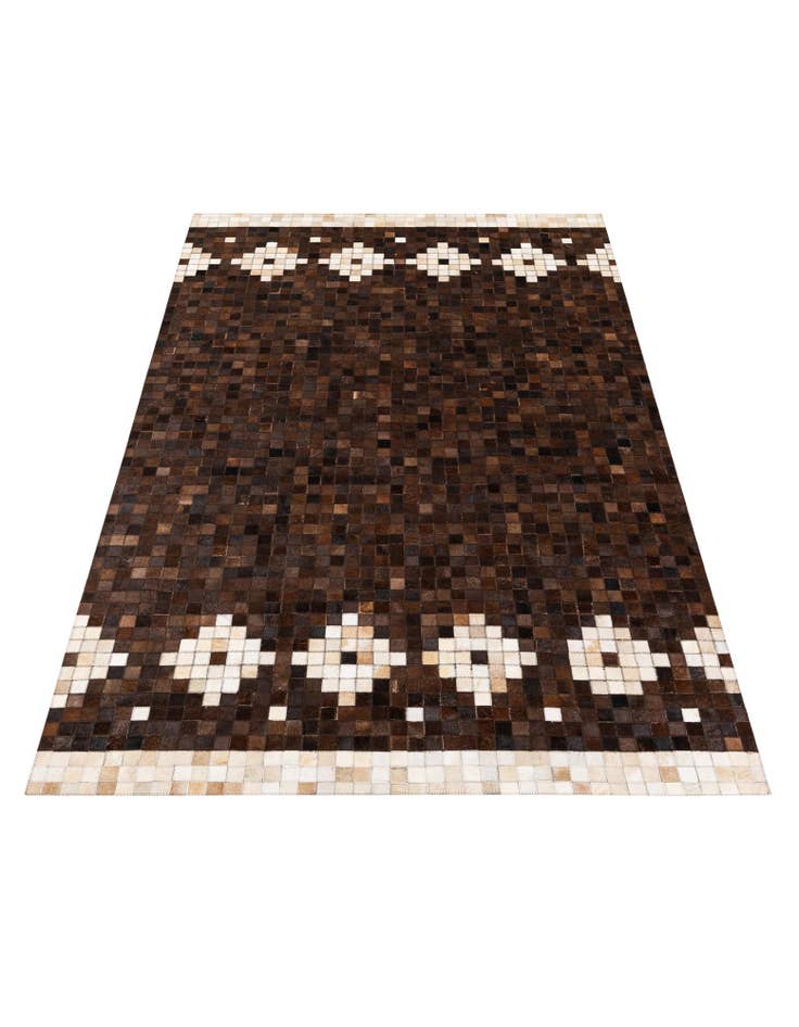 Detail image of 5' 2 x 8' Cowhide Stocks Rug