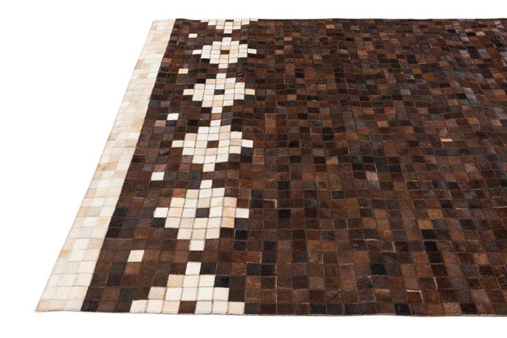 Detail image of 5' 2 x 8' Cowhide Stocks Rug