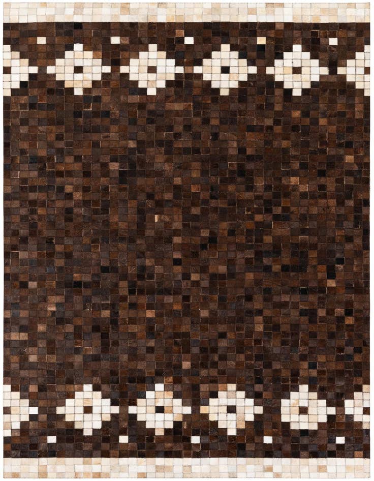 Detail image of 5' 2 x 8' Cowhide Stocks Rug