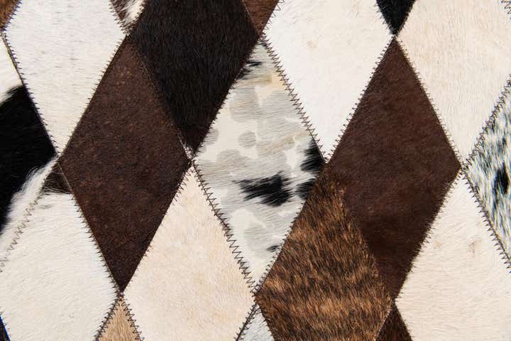 5' 8 x 7' 1 Cowhide Stocks Rug