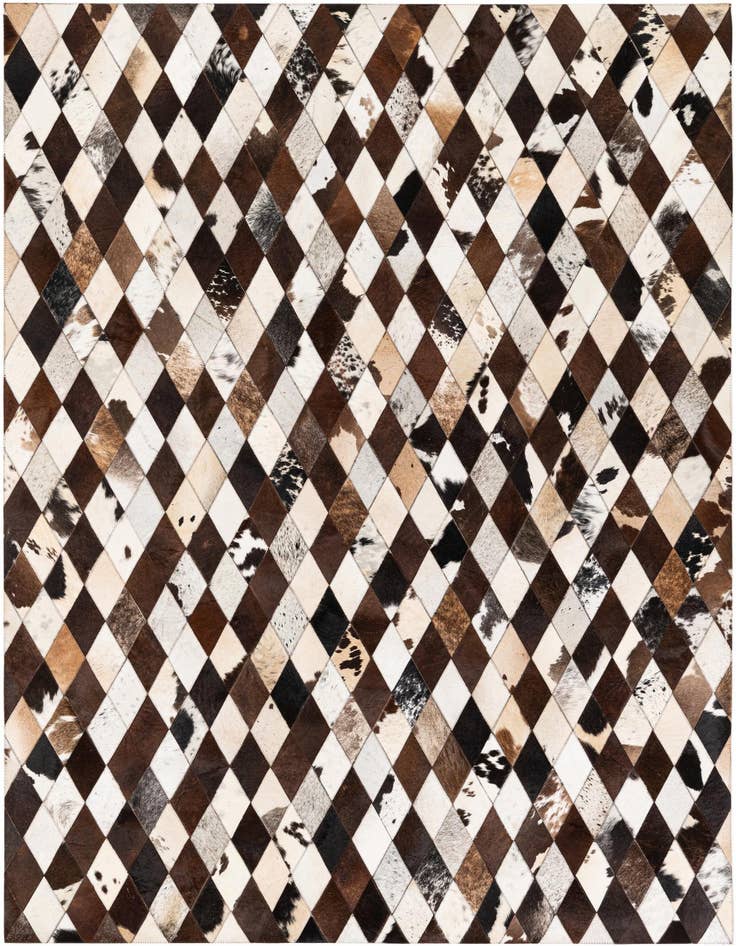 Detail image of 5' 8 x 7' 1 Cowhide Stocks Rug