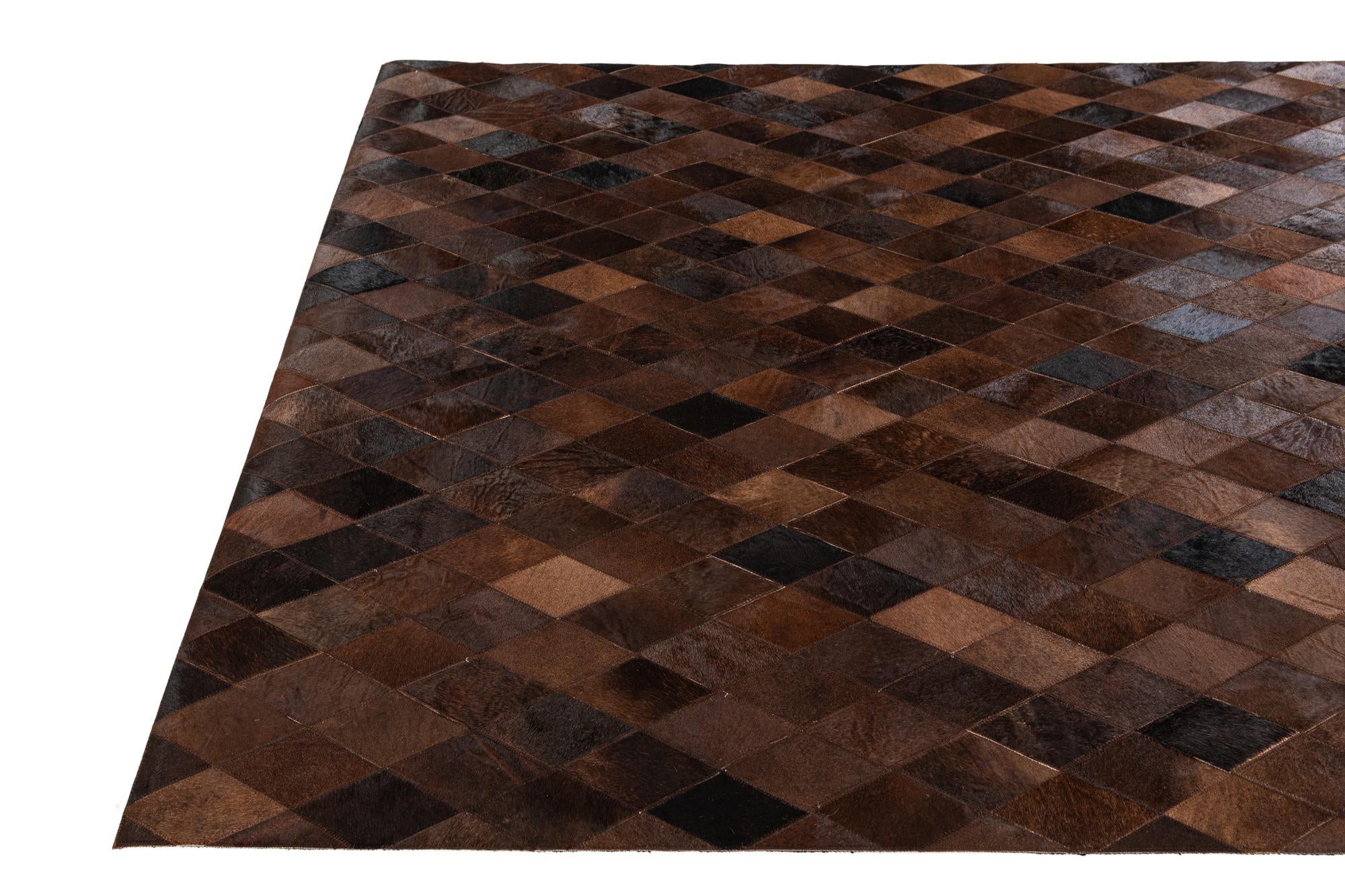5' 1 x 8' Cowhide Stocks Rug