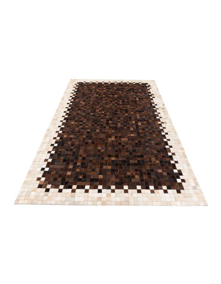 Detail image of 5' 2 x 8' 2 Cowhide Stocks Rug