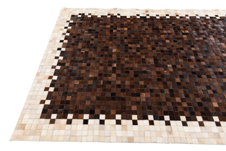 Detail image of 5' 2 x 8' 2 Cowhide Stocks Rug