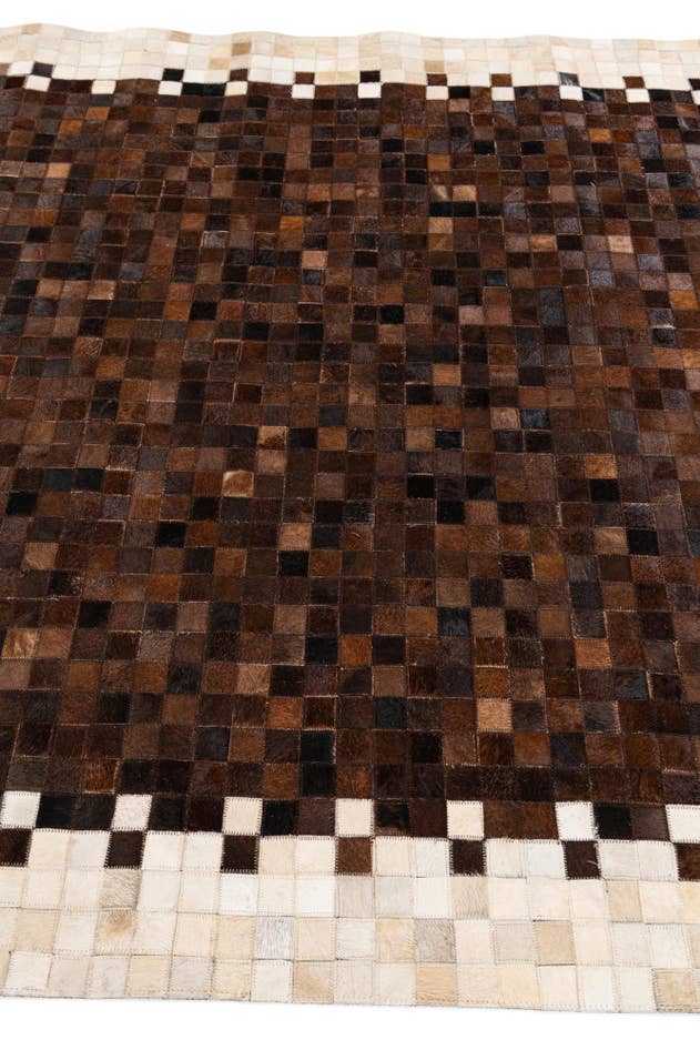 Detail image of 5' 2 x 8' 2 Cowhide Stocks Rug