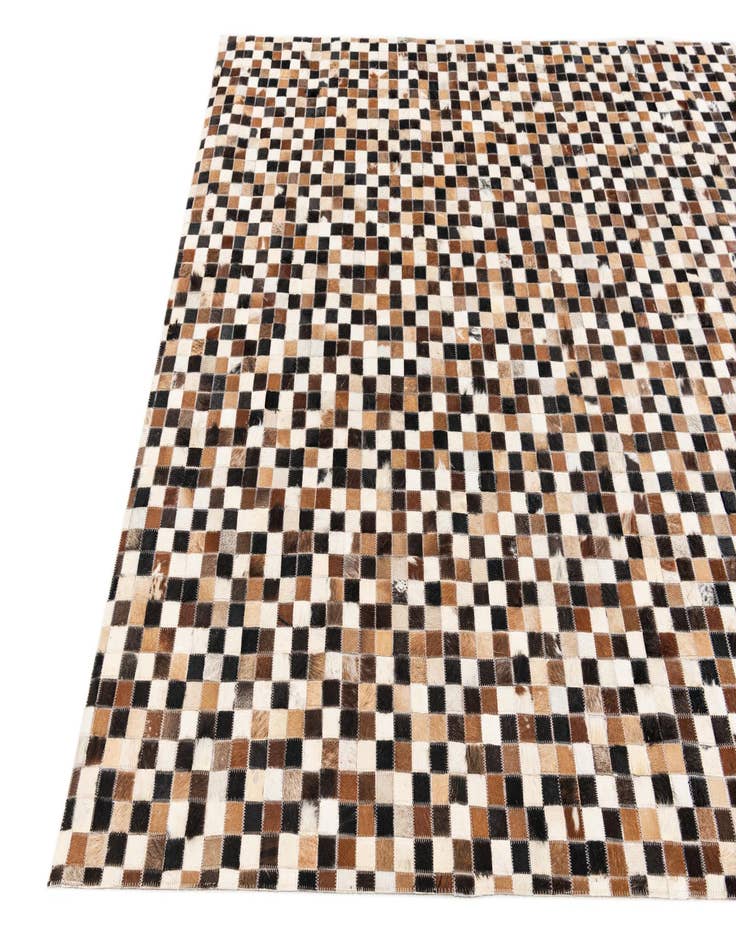 Detail image of 5' 3 x 7' 6 Cowhide Stocks Rug