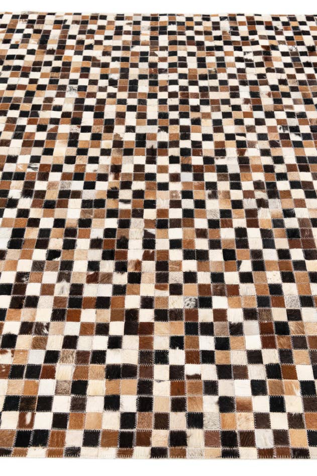 Detail image of 5' 3 x 7' 6 Cowhide Stocks Rug