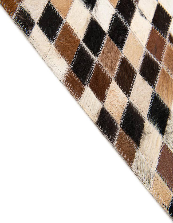 Detail image of 5' 3 x 7' 6 Cowhide Stocks Rug