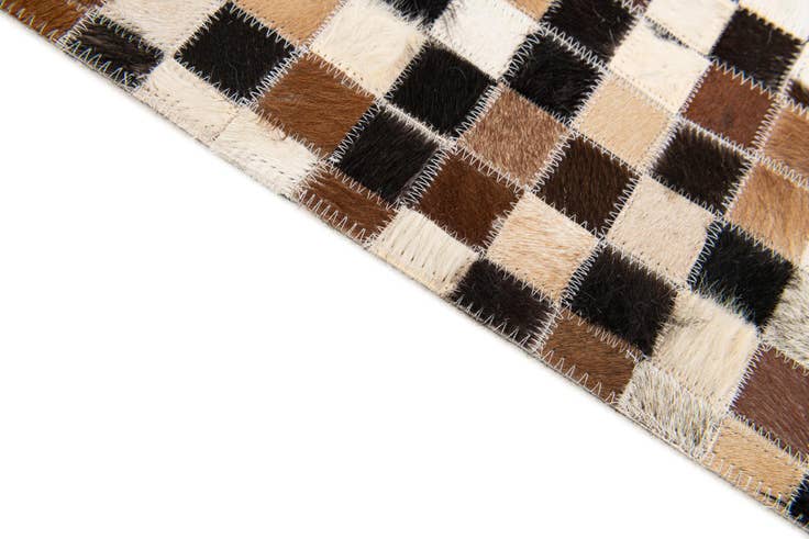 Detail image of 5' 3 x 7' 6 Cowhide Stocks Rug