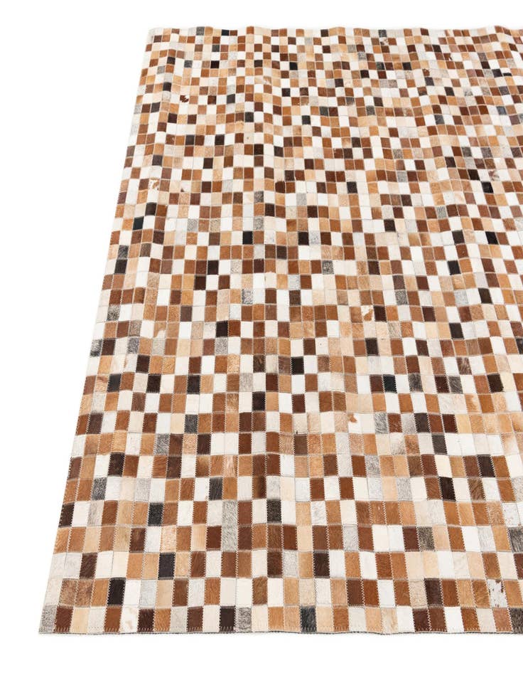 Detail image of 5' 1 x 7' 10 Cowhide Stocks Rug