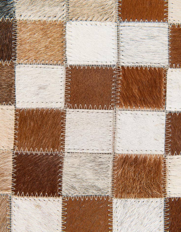 Detail image of 5' 1 x 7' 10 Cowhide Stocks Rug