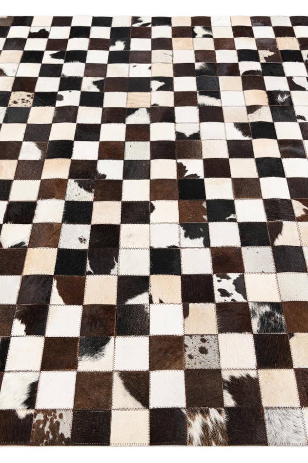 Detail image of 5' x 8' Cowhide Stocks Rug