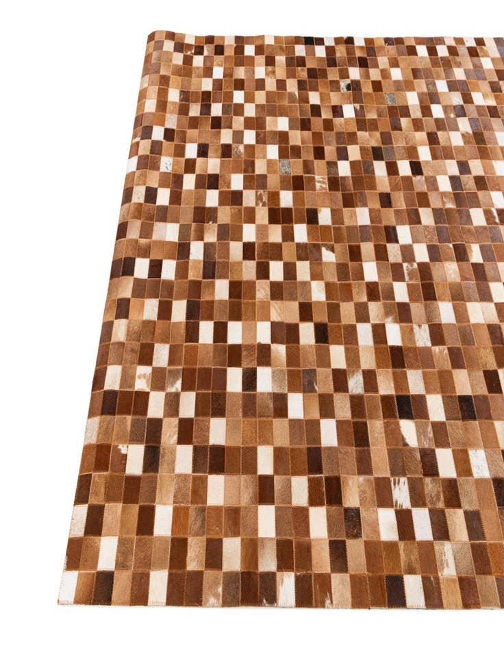 Detail image of 5' x 7' 11 Cowhide Stocks Rug
